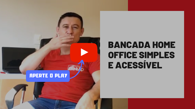 Bancada home office simples e acessível