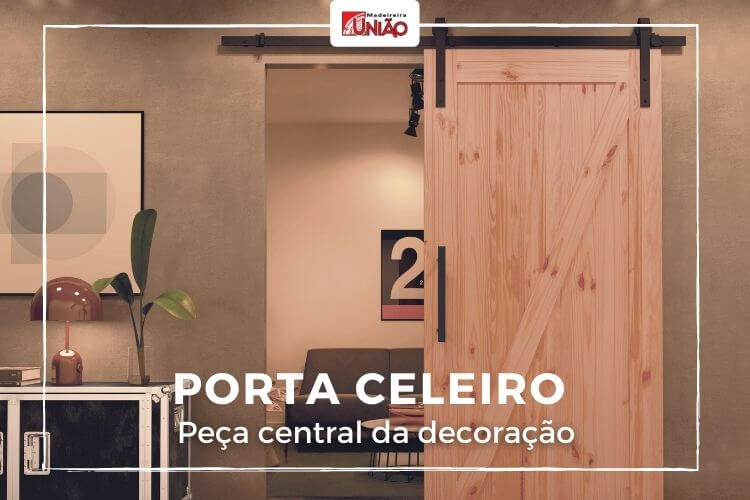 Porta tipo celeiro como peça da decoração